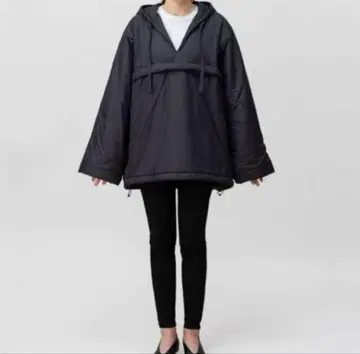 thehighlights 더하이라이츠 오버 아노락 후드티 블랙