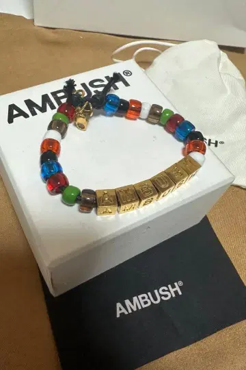AMBUSH LETTER-BLOCK & BEADS BRACELET