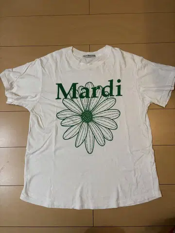 Mardi 꽃무늬 T셔츠 화이트 그린