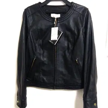 택 포함 미사용 anySIS 가죽 자켓 양가죽 블랙 애니시스