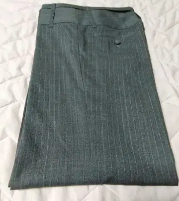 B donna 스트라이프 슬랙스 다크 그레이