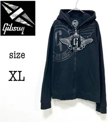 Gibson 깁슨 지퍼 후드티 블랙 XL