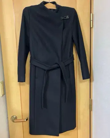 ALL saints 롱 코트 블랙