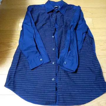 MADE IN JAPAN 네이비 스트라이프 긴팔 티셔츠