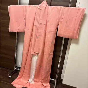 핑크 코몬 기모노 자수 꽃무늬