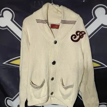 인디언 모터사이클 가디건 크림색