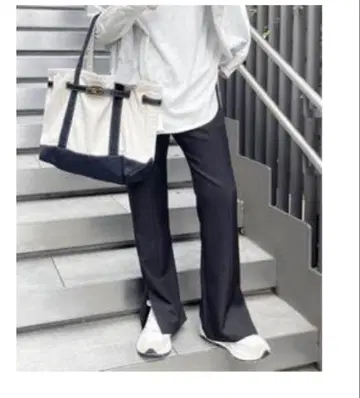spick&span 파우더 트윌 스트레치 슬릿 팬츠
