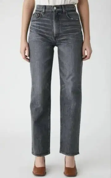 MOUSSY PLAIN JEANS BLK STRAIGHT