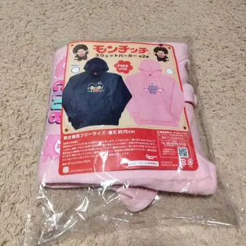몬치치 후드 맨투맨 핑크