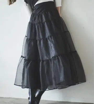 AND COUTURE 앙데팡당 오간자 시어 캉캉 스커트