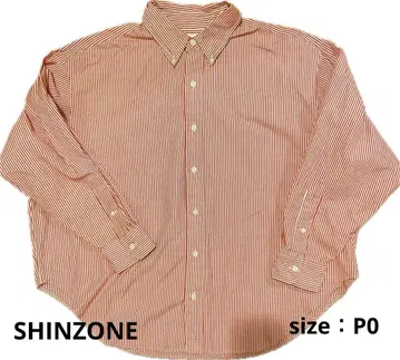 THE SHINZONE daddy shirt stripe PO 사이즈