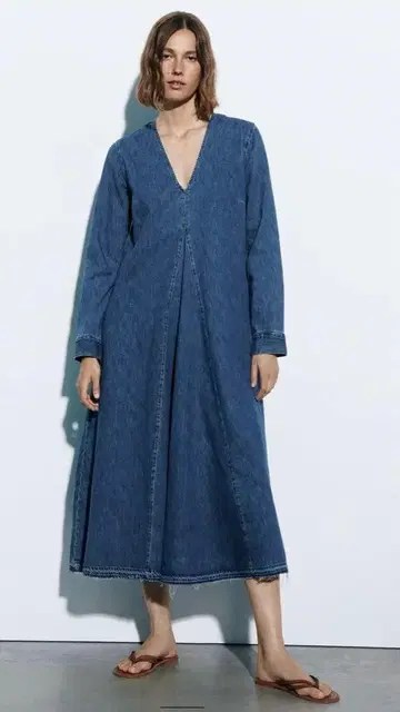 [새상품급] ZARA/데님 롱 원피스
