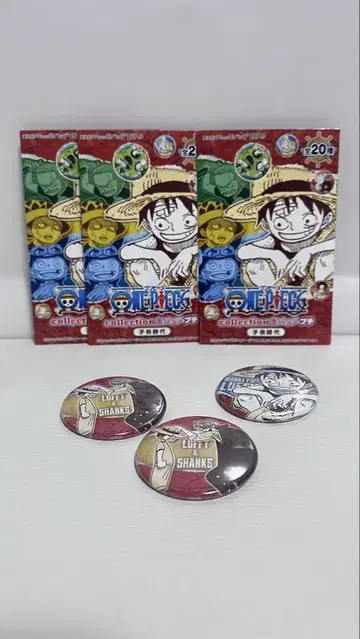ONEPIECE 컬렉션 캔뱃지 푸치 [어린 시절] 루피/샹크스 세트