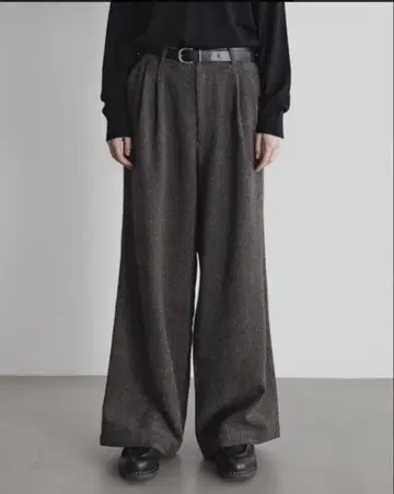 remer 루즈 브러쉬드 헤링본 팬츠