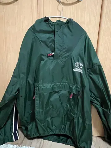 HILFIGER 다크 그린 나일론 자켓