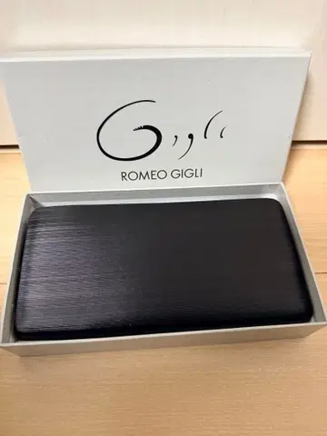 ROMEO GIGLI 장지갑 남성용 블랙 미사용 새상품 박스 포함