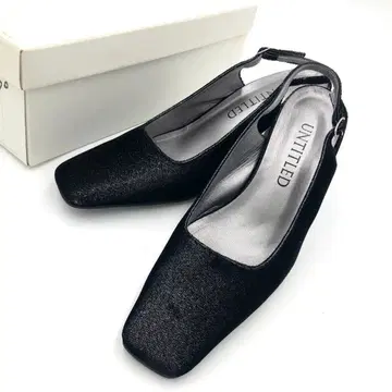 [ 컨디션 최상 ] 언타이틀 백 스트랩 펌프스 23.5cm 스퀘어 토