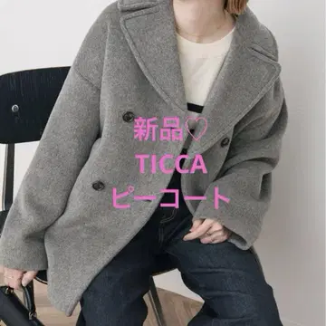택 포함 새상품 TICCA 그레이 피코트 2025AW
