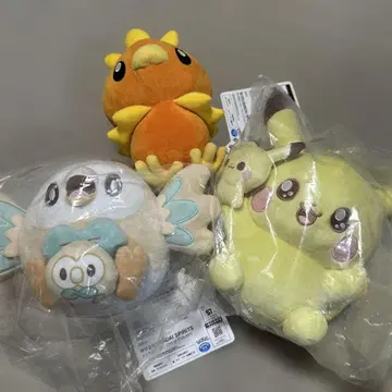포켓몬 봉제 인형 3개 세트 제일복권 모후굿토 봉제 인형