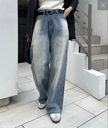 mystic 오버 다이 와이드 데님 사이즈 0