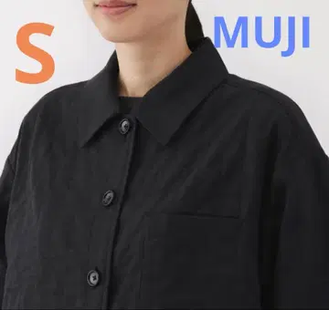 택 포함 무인양품 카포크 혼방 이중 거즈 퀼트 자켓