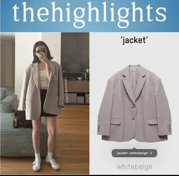 the highlights 화이트 베이지 자켓
