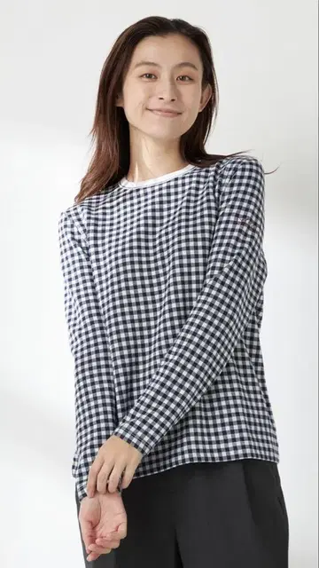 맥그리거 깅엄 체크 긴팔 티셔츠