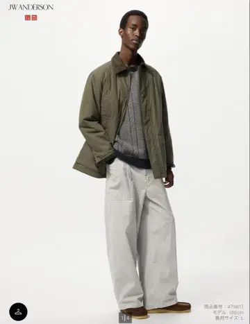 유니클로 x JW ANDERSON 코듀로이 워크 팬츠 그레이 S