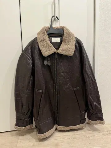 무스탕 자켓 아우터 브라운 y2k