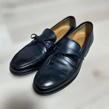 남성용 가죽 신발 로퍼 네이비 25cm