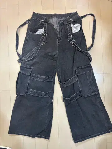 Y2K 데님 카고 팬츠