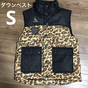 svolme 레오파드 무늬 다운 베스트