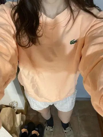 Lacoste 오렌지 맨투맨