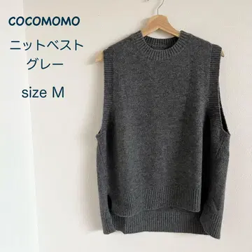 COCOMOMO 니트 베스트 가을/겨울 그레이 프리 사이즈