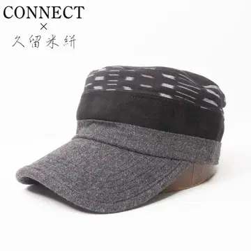 새상품 CONNECT x 쿠루메가스리 울 에코 스웨이드 워크캡 블랙