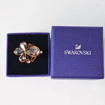 스와로브스키 플라워 체인 반지