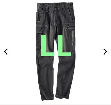 [ 새상품 ] 워크맨 도라이치 데님 카고 팬츠 LL 블랙
