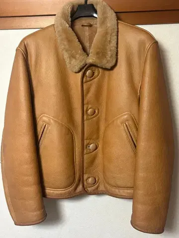 90s 무스탕 보아 자켓 천연 가죽 M 사이즈 새상품급