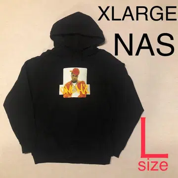 X-LARGE NAS STILLMATIC 블랙 후드티 L