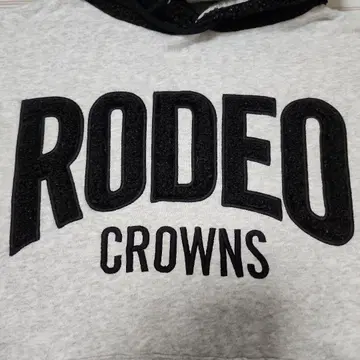 RODEO CROWNS 그레이 후드 부착 후드티