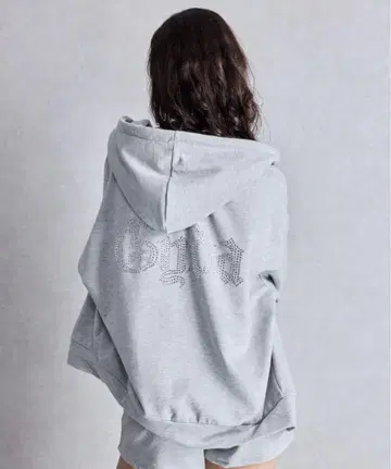 BLACK GYDA 후드티 큐빅 라메 후드티 갸루 제이다