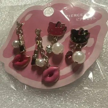 USJ 한정판 키티 귀걸이 4개 세트 유니버셜 스튜디오 재팬