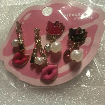 USJ 한정판 키티 귀걸이 4개 세트 유니버셜 스튜디오 재팬