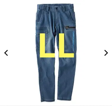 [ 새상품 ] 워크맨 도라이치 데님 카고 팬츠 LL 네이비