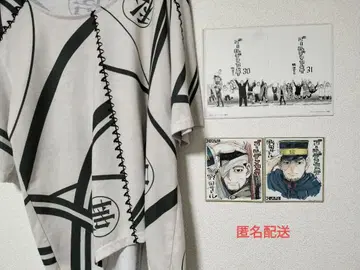 골든 카무이 전시회 문신 가죽 죄수 암호 T셔츠 단행본 특전 색지