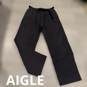 AIGLE 그레이 워크 팬츠 벨트 포함