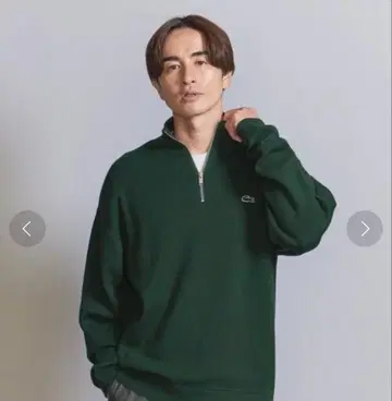 Lacoste 하프 지퍼 니트 BEAUTY&YOUTH 별주 26,000엔