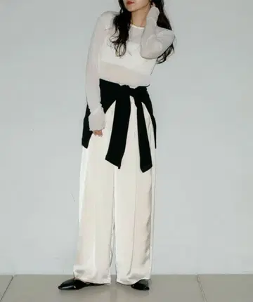 차오패닉 티피 새틴 팬츠 아이보리 M