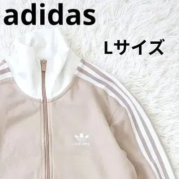 새상품급 adidas 트랙 자켓 저지 베이지 트레포일 자수 L