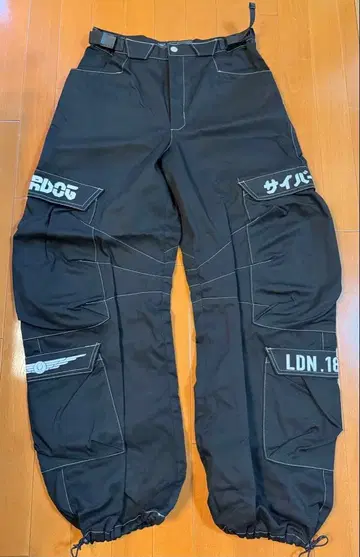 CYBERDOG 블랙 카고 팬츠